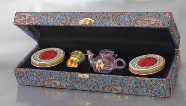 باکس ترمه دو خاتم + قوری + هاون  4.62 گرم